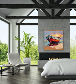 FISHING BOAT AT THE BEACH