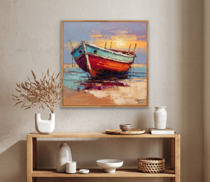 FISHING BOAT AT THE BEACH